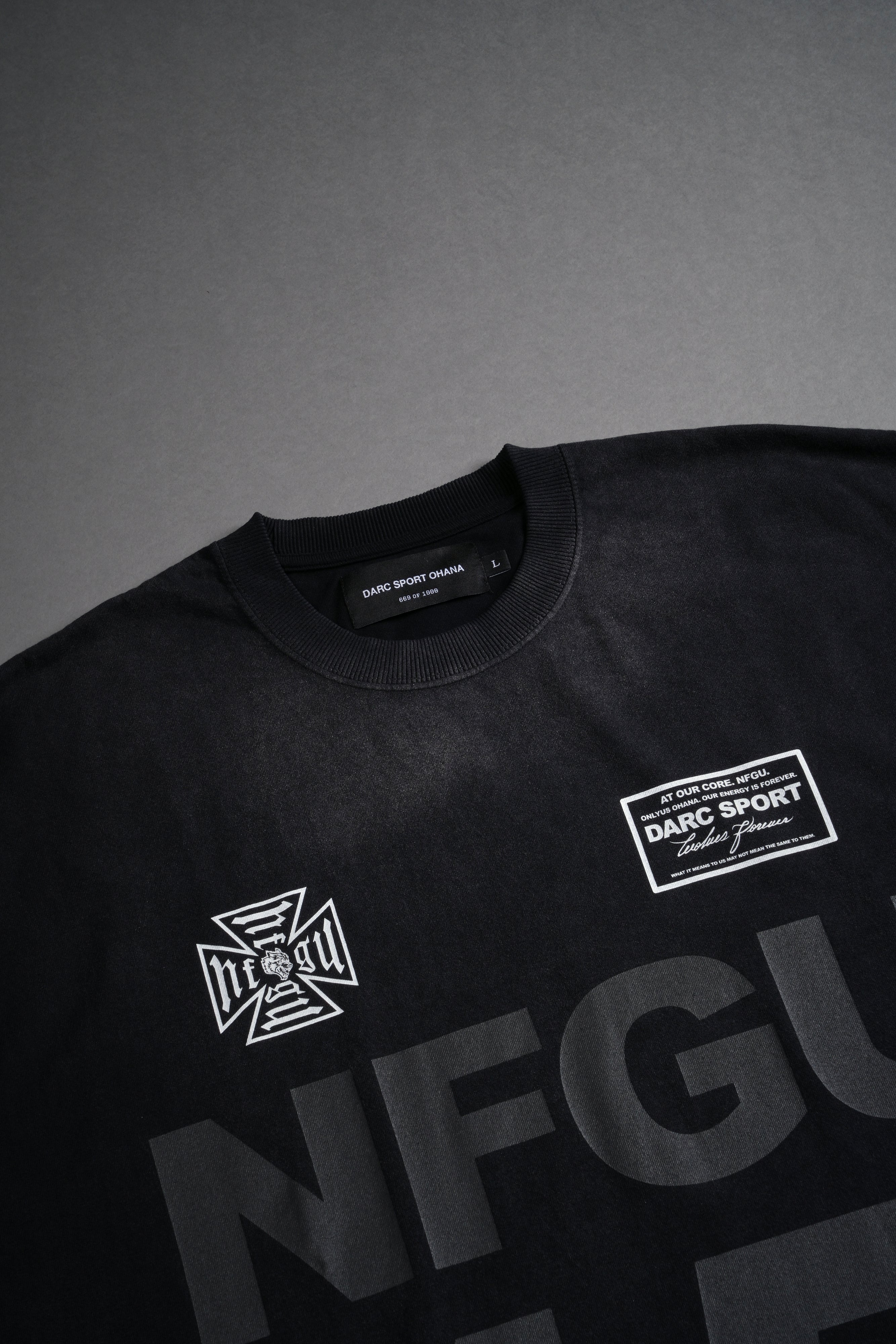 Since Day One "Grunge" Cut Off Tee in Black Drift Wash