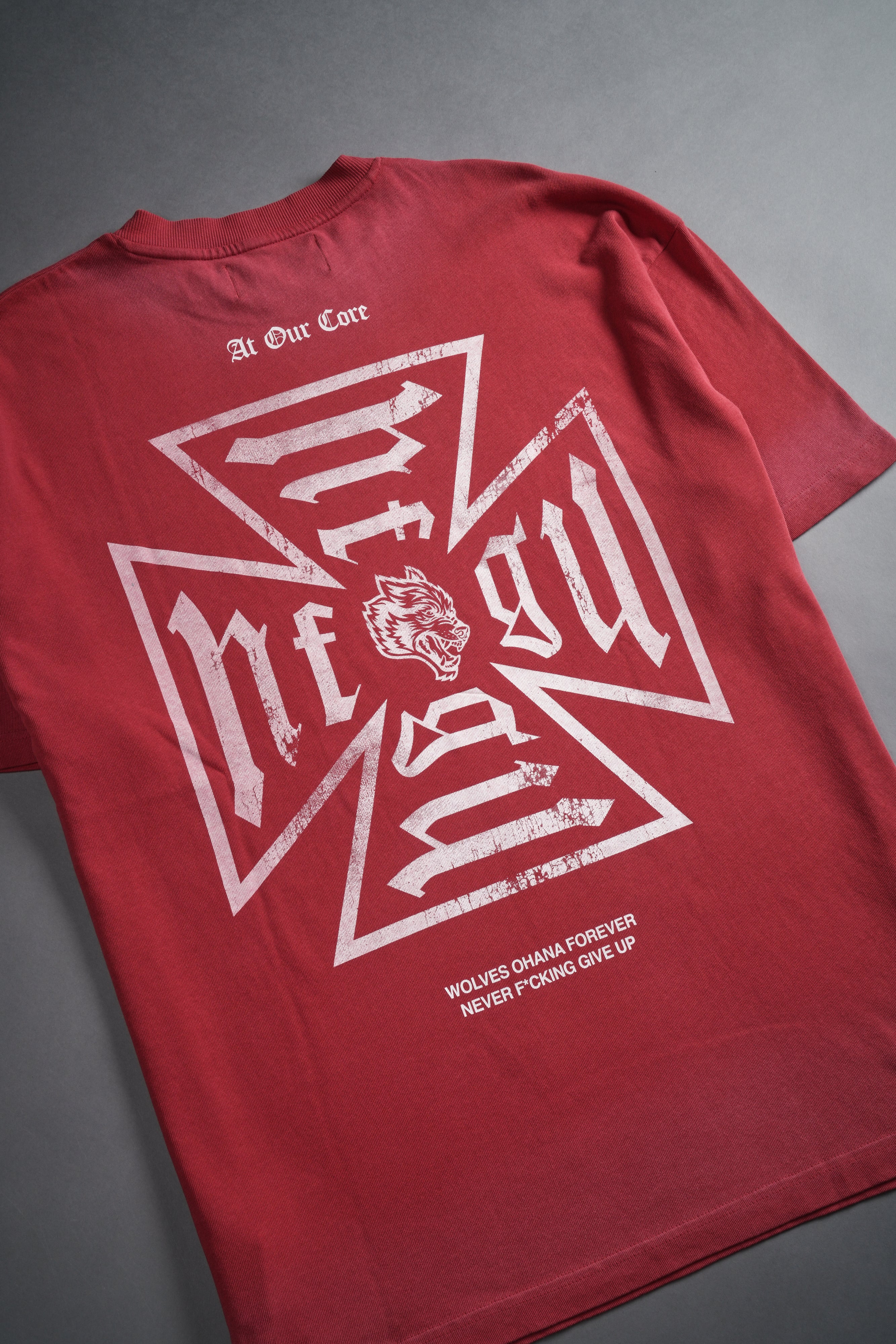 Loyal to the Core "Premium" Oversized Tee in Roman Red Drift Wash