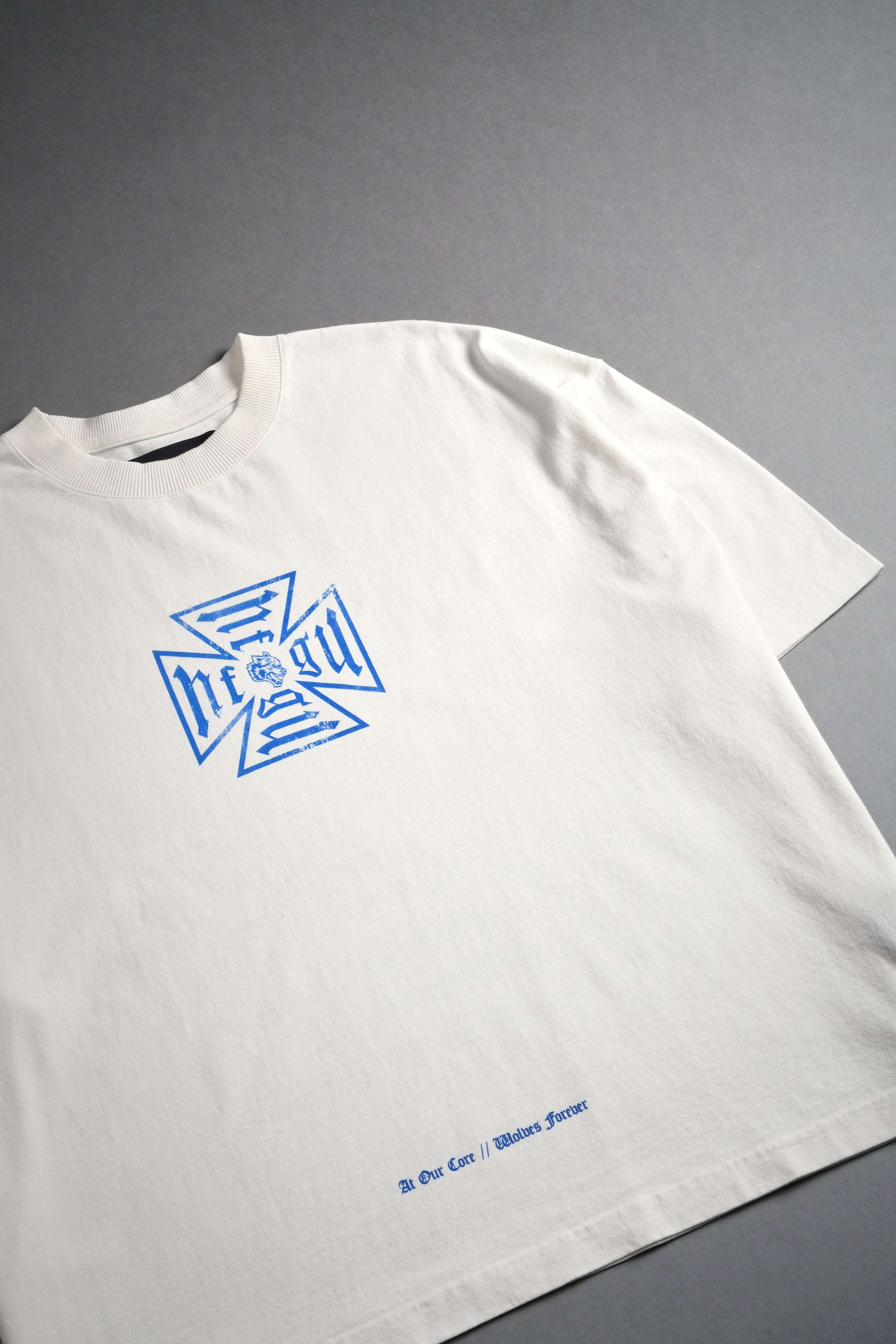 Loyal to the Core Grunge Box Cut Tee in Cream