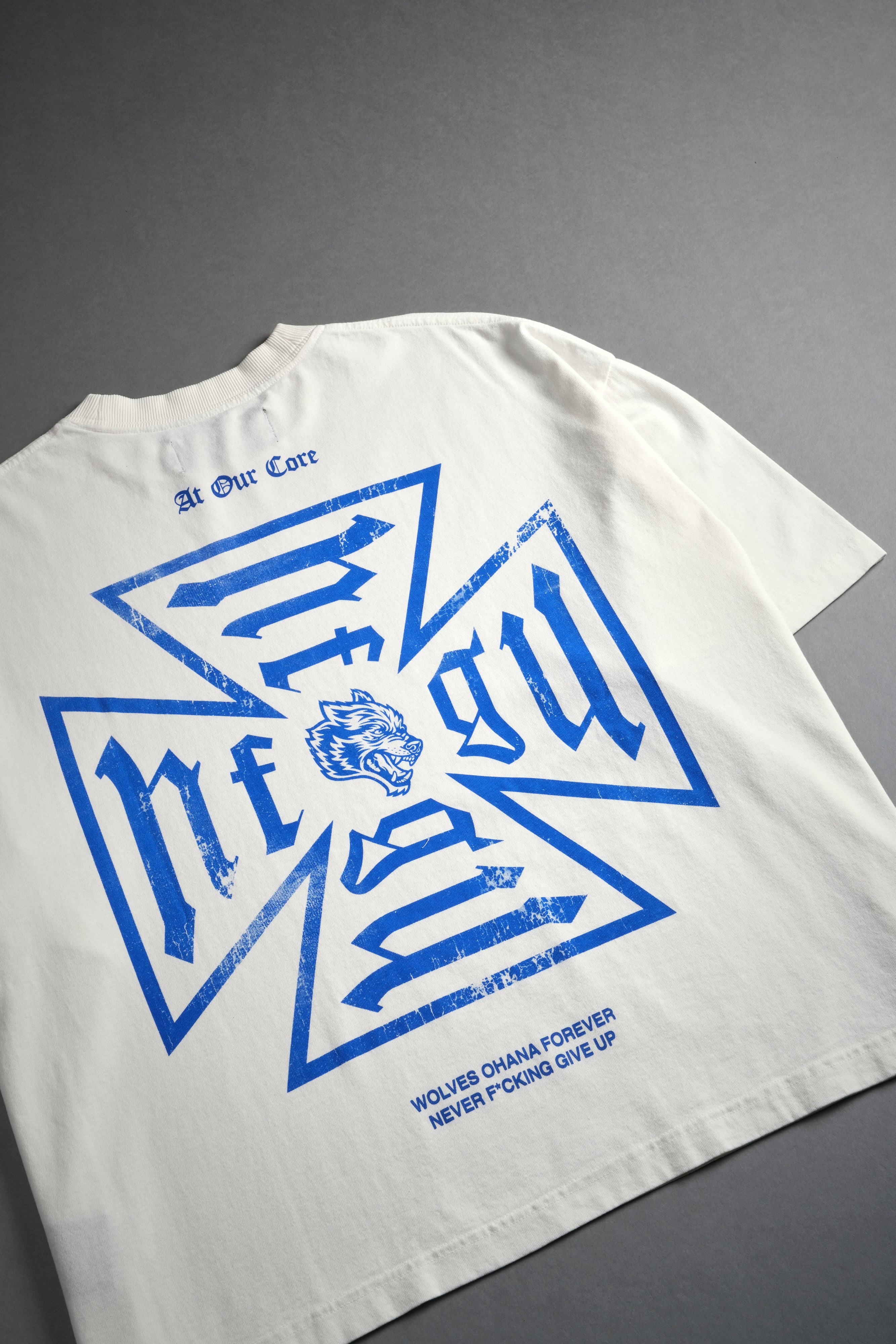 Loyal to the Core Grunge Box Cut Tee in Cream