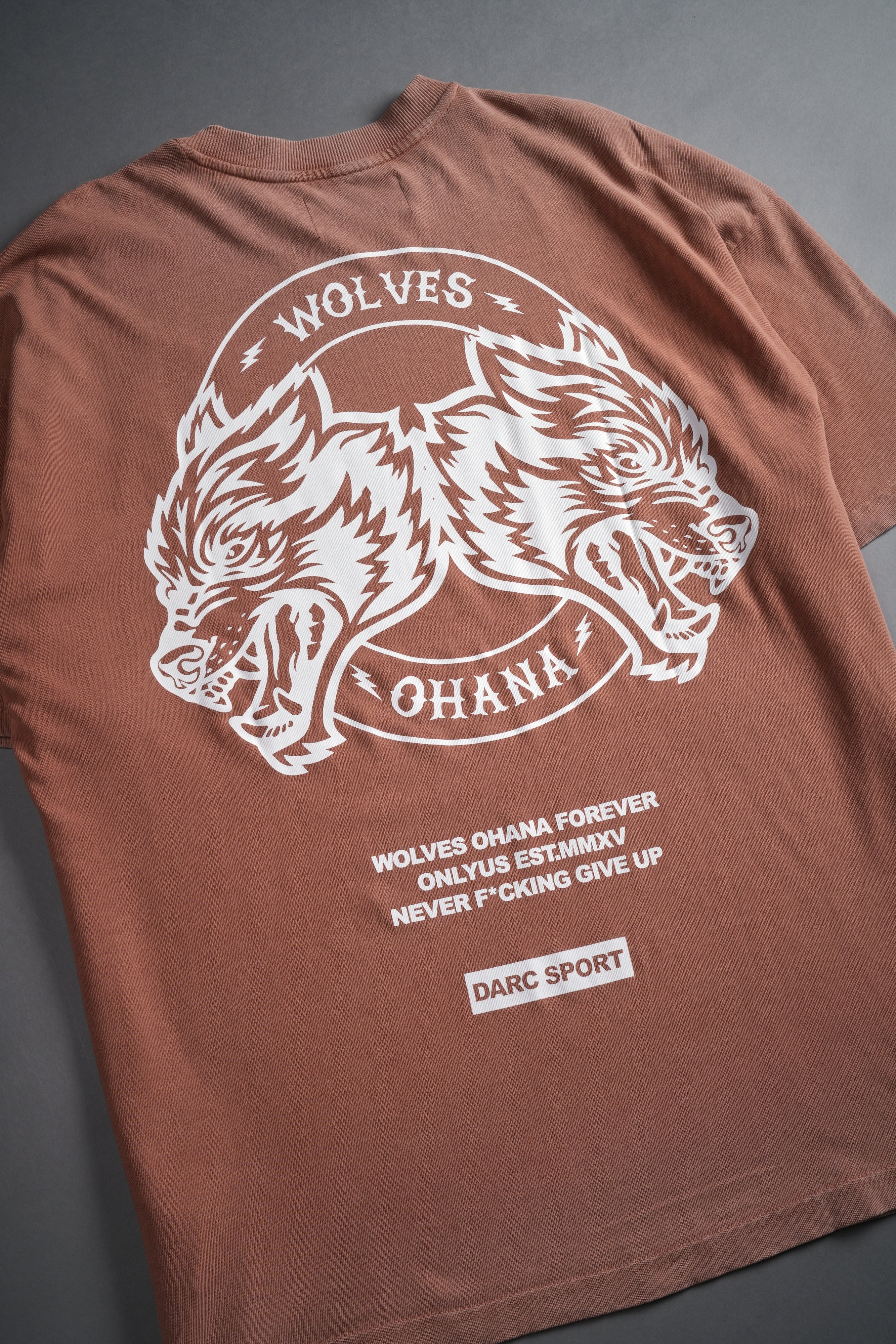 Wolves Ohana Forever "Premium" Oversized Tee in Desert Rose