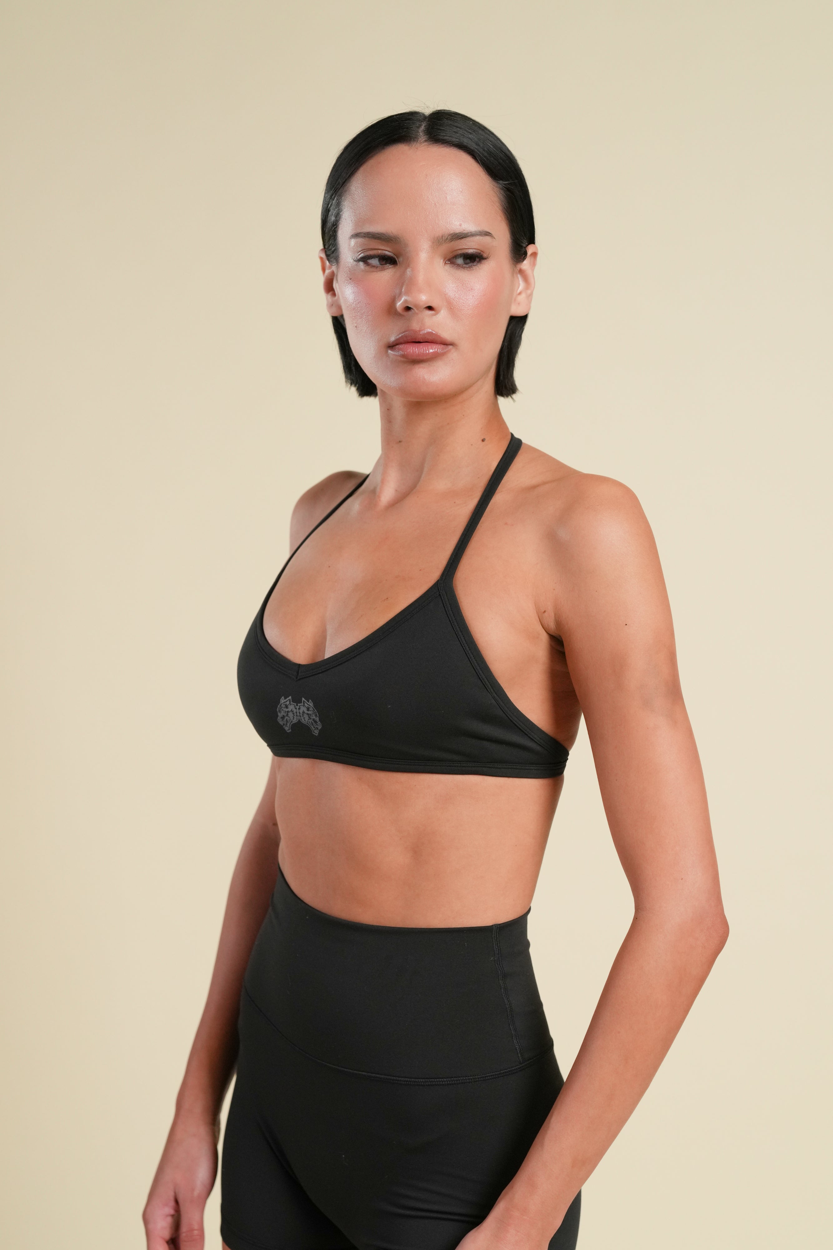 IYKYK "Lana" Halter Energy Bra in Black