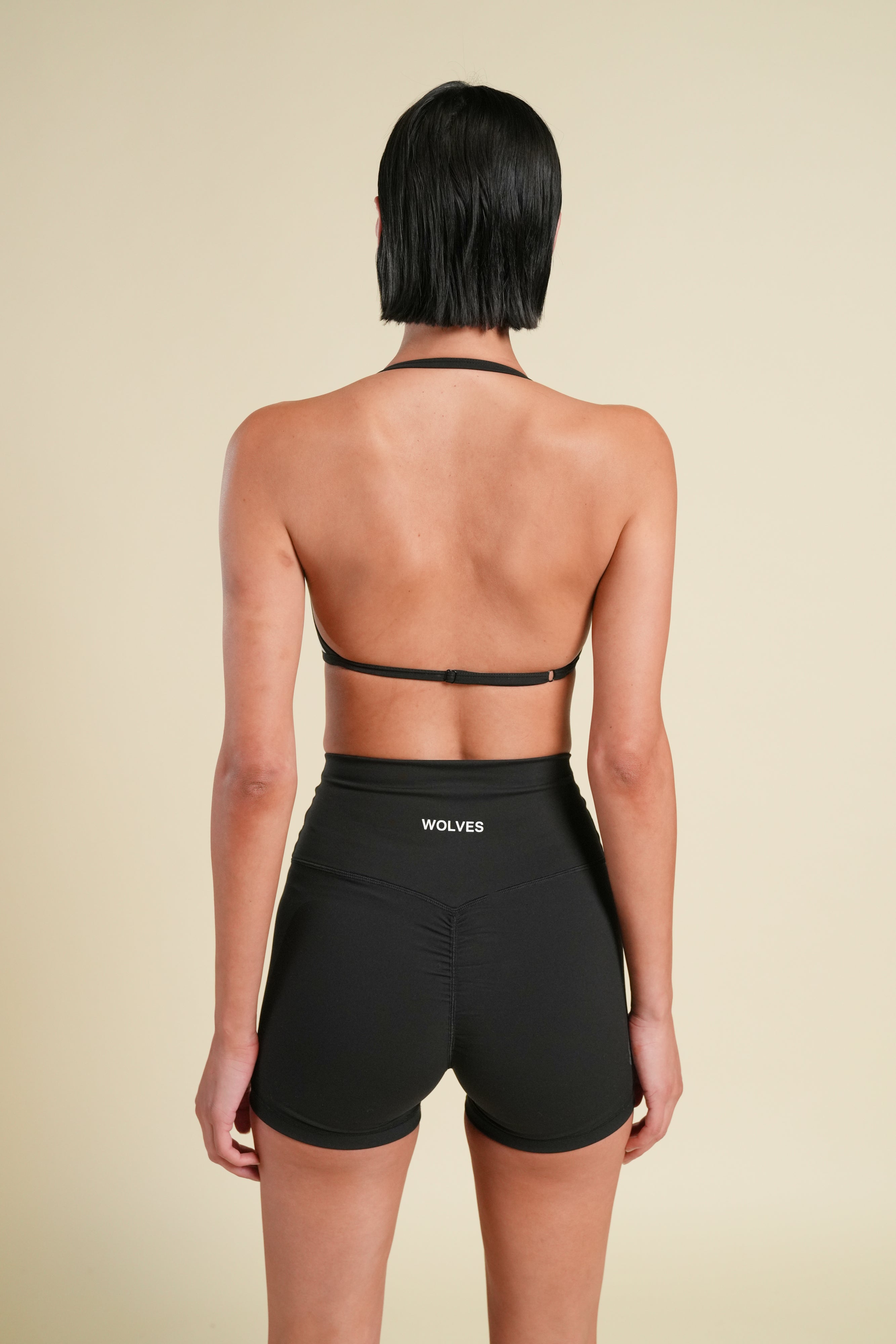 Wolf "Lana" Halter Energy Bra in White/Black