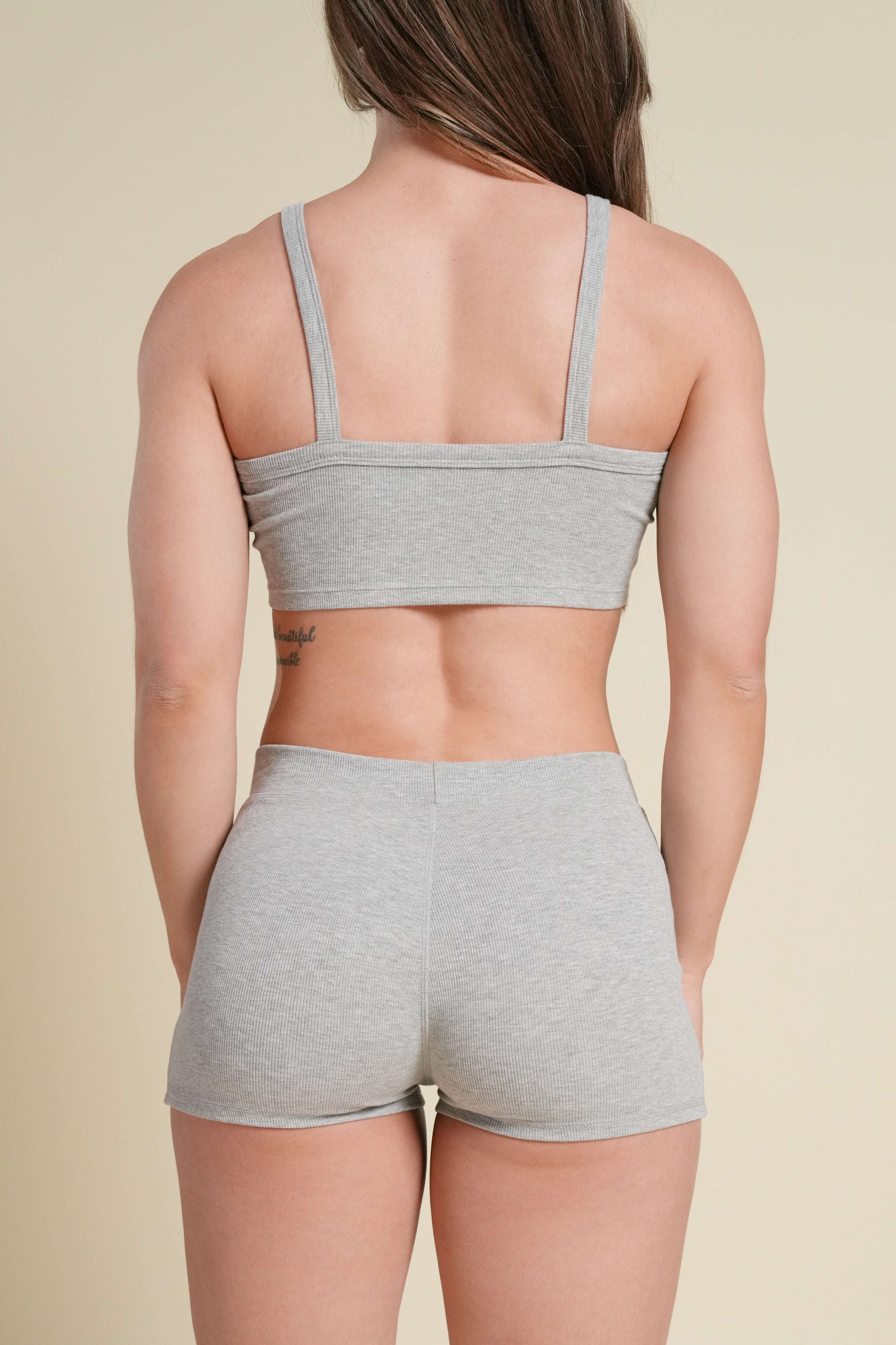 Cursive Wolves Zoe Rib Bralette