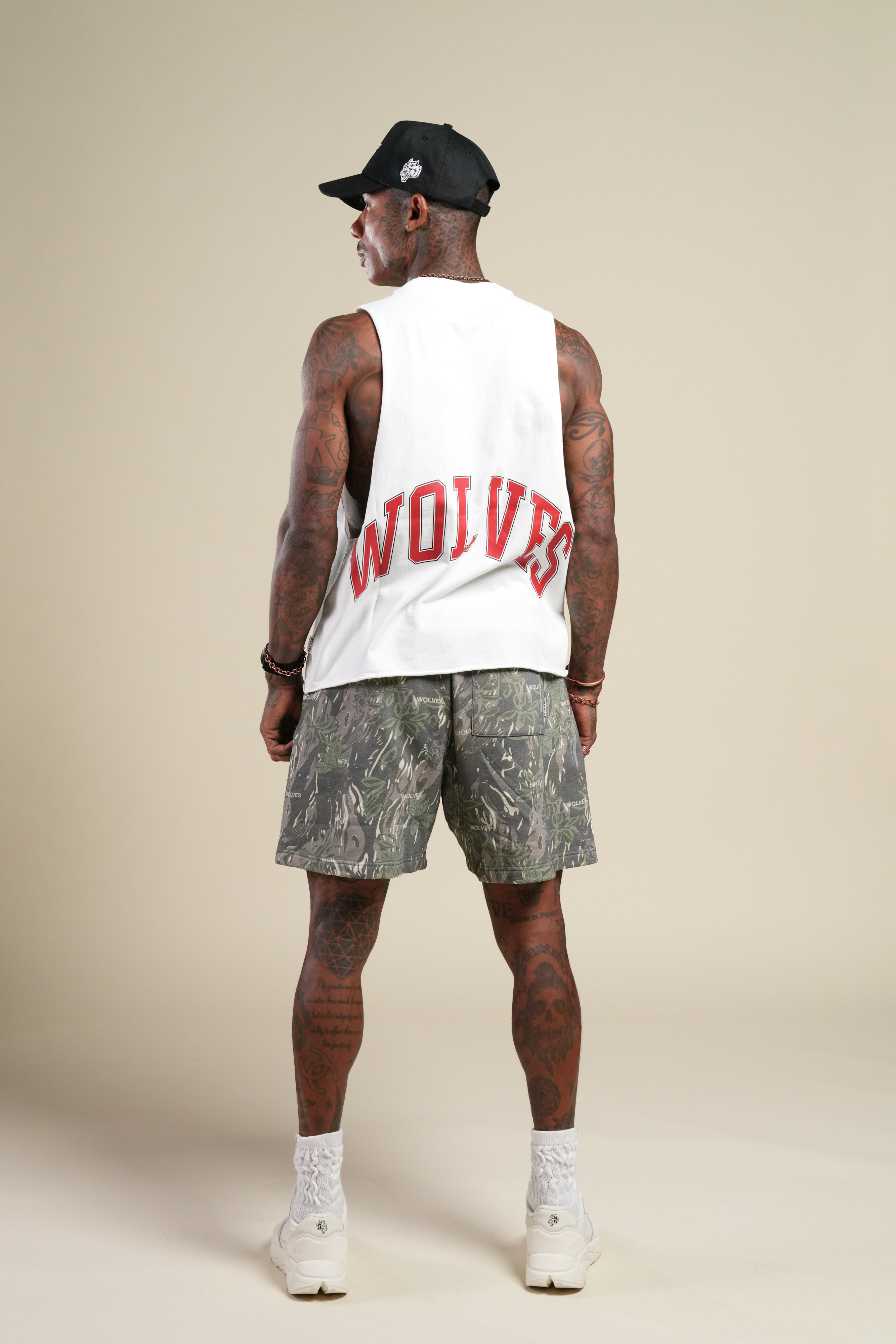 Loyalty Forever Grunge Raw Cropped "Tommy" Muscle Tee  in Cream