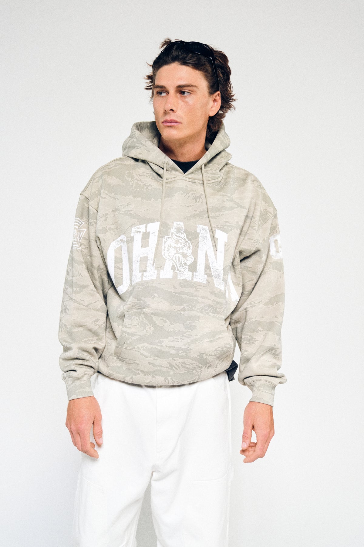 Ohana Frvr Bishop Hoodie In Lush Digital Camo