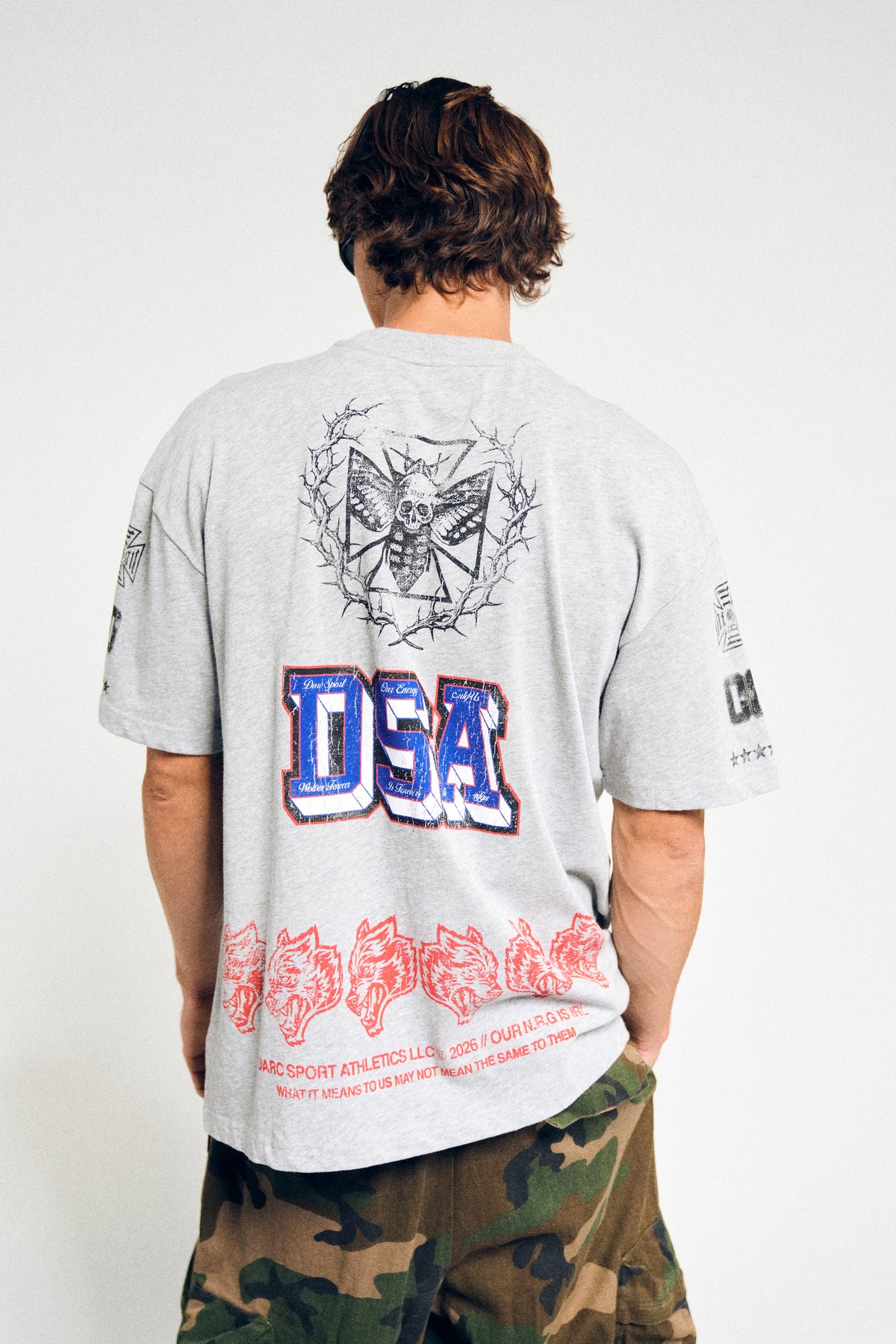 DSA Frvr Premium Oversized Tee In Light Athletic Gray